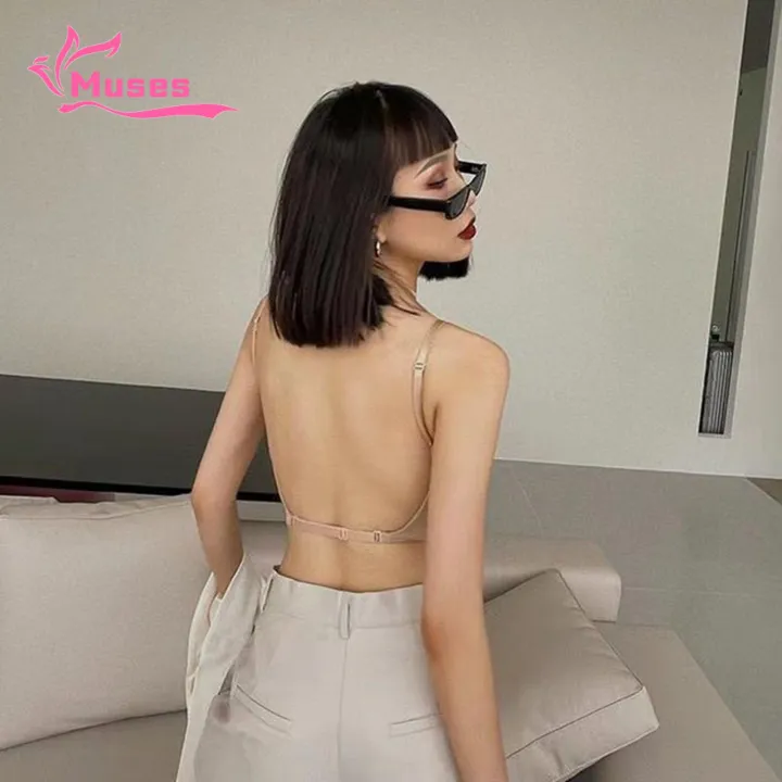 Muses%20Mall%20Women%20Bra%20Women%20Deep%20U%20Neck%20Bra%20Shaper%20Beauty%20Back%20Backless%20Push%20Up%20Spaghetti%20Straps%20Padded%20Brassiere%20U-shaped%20Front%20Bra%20-%20Image%206