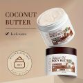 SADOER Coconut Oil Body Butter 200g – Deep Moisturizing Cream with Plant Squalane, Glycerin & Vitamin E, Hypoallergenic Body Lotion for All Skin Types. 