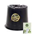 12cm Nursery Pots Flower Pots -10 Black Plastic Plant Pots. 