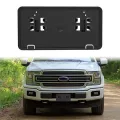 Front Bumper License Plate Bracket Holder Cover Frame JL3Z-17A385-BA for Ford F150 2018 2019 2020 Accessories ,Black. 
