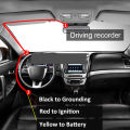 24V 12V To 5V USB Adapter Cable for Dash Cam Hardwire Kit Dashcam Mirror DVR Charger 24 Hours Parking Monitoring CE FCC Approved. 
