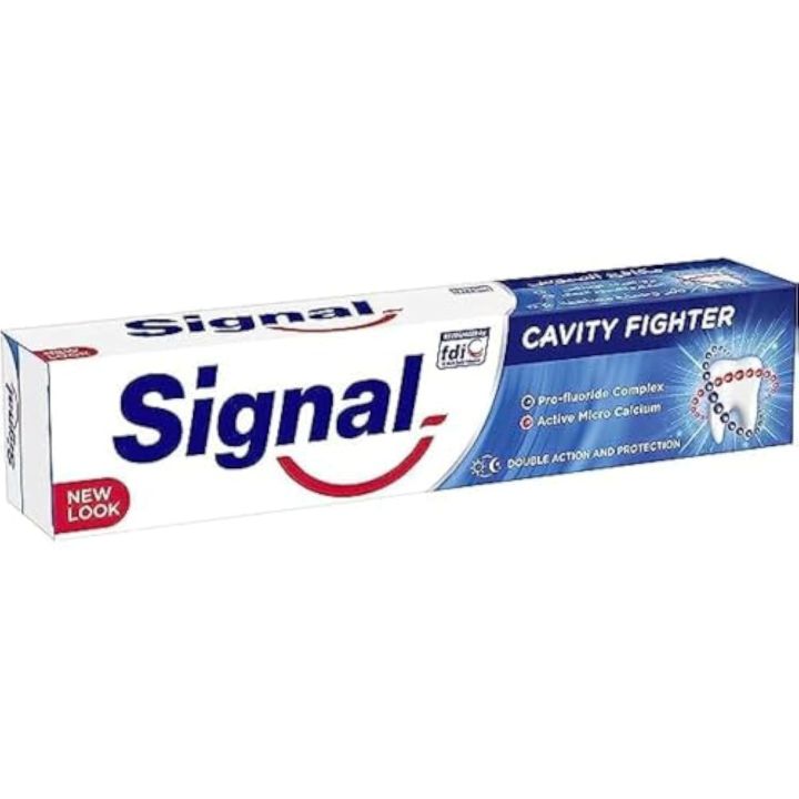 Signal Fluoride Toothpaste  Cavity Fighter for 10x stronger teeth 75ml Imported from UAE