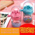 【32178cc8】250ml Portable Children's Cups Whale water spray cup summer plastic straw water cup drop resistant kettle. 