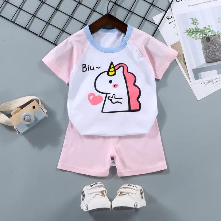 Yfashion%20Kids%20T-shirt%20Set%20Cartoon%20Printing%20Short%20Sleeve%20Cotton%20Tops%20Shorts%20Suit%20For%201-4%20Years%20Old%20Boys%20Cotton%20Girls%20-%20Image%208