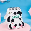 Desk Calendar for Students Desk Calendar Cartoon Panda Pattern 2024 Manage Time Plan Tasks Mini Calendar for Home School Office Stand Out Desk Calendar. 