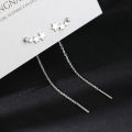 Trend Long Wire Tassel Thread Chain Climb Star Beads Pendants Drop Earrings Women's Straight Hanging Earings Jewelry Gift. 