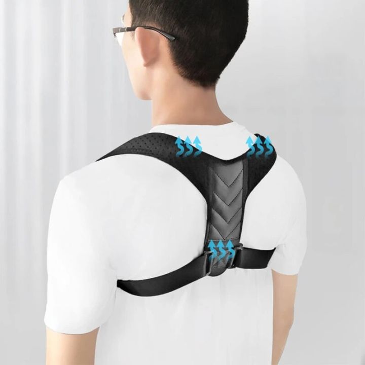 View of Back Posture Correction Belt Hunchback Prevention Correction of Sitting ...