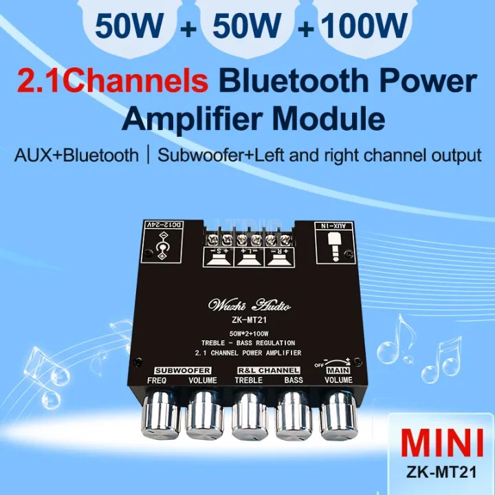 Wuzhi ZK-MT21 2.1 Bluetooth 5.0 Subwoofer Amplifier Board Audio Stereo Amplifier