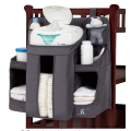 Vorix Baby Nursery Organizer Diaper Caddy Hanging Diaper Organizer for Changing Table and Crib, Diaper Stacker and Crib Organizer,Dexbaby Diaper Caddy and Nursery Organizer for Baby Essentials, Gray. 