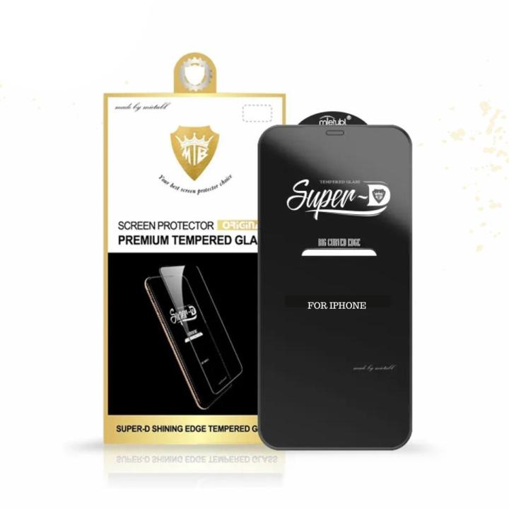Premium Tempered Glass Screen Protector For iPhone 11 12 13 14 Pro Max Mini Plus X Xs Max XR 8 6 6s 7 Plus Tempered Glass Black White Frame Super D Shining Edge Film Full Glue iPhone Screen Protectors