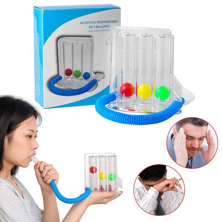 3 Balls Breath Measurement System Breathing Trainer Function Breathing Exerciser for Improvement Rehabilitation Equipment
