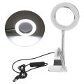 Desk Table Top 8X Magnifying Glass Beauty Nail Salon Tattoo Magnifier Lamp Light. 