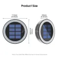 Auoyo solar led outdoor ground garden light Waterproof Courtyard Wall Step Lamp Decoration Solar Fence Light Round Warm Lighting. 