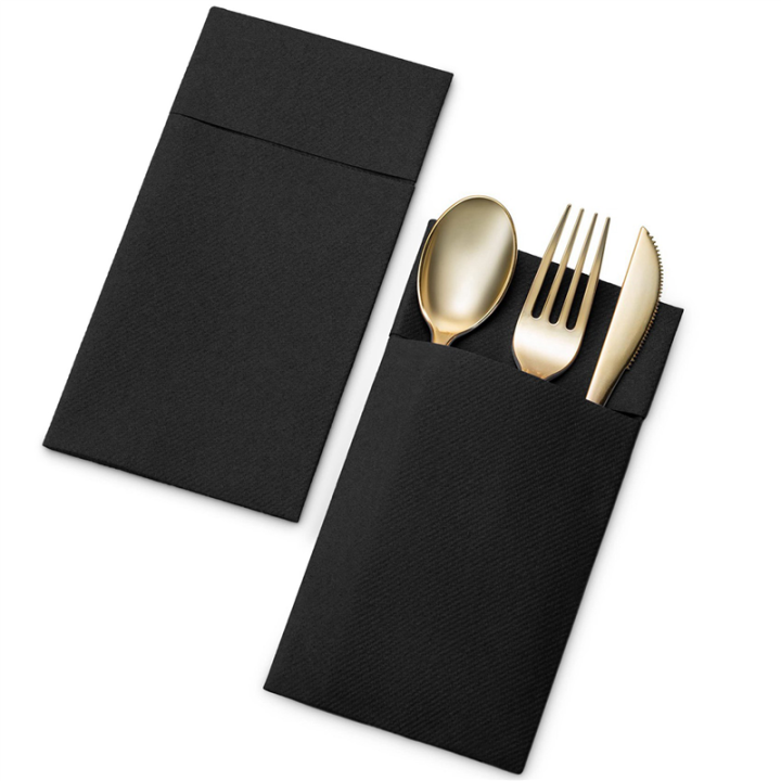 100PCS%20Disposable%20Dinner%20Napkins%20with%20Built-in%20Flatware%20Pocket,Prefolded%20Cloth%20Like%20Paper%20Napkins%20for%20Wedding%20Party%20-%20Image%205