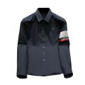Trendy Long Sleeve Shirt Men2023Spring and Autumn New Bee Embroidered Casual Large Size Striped Contrast Color Shirt. 