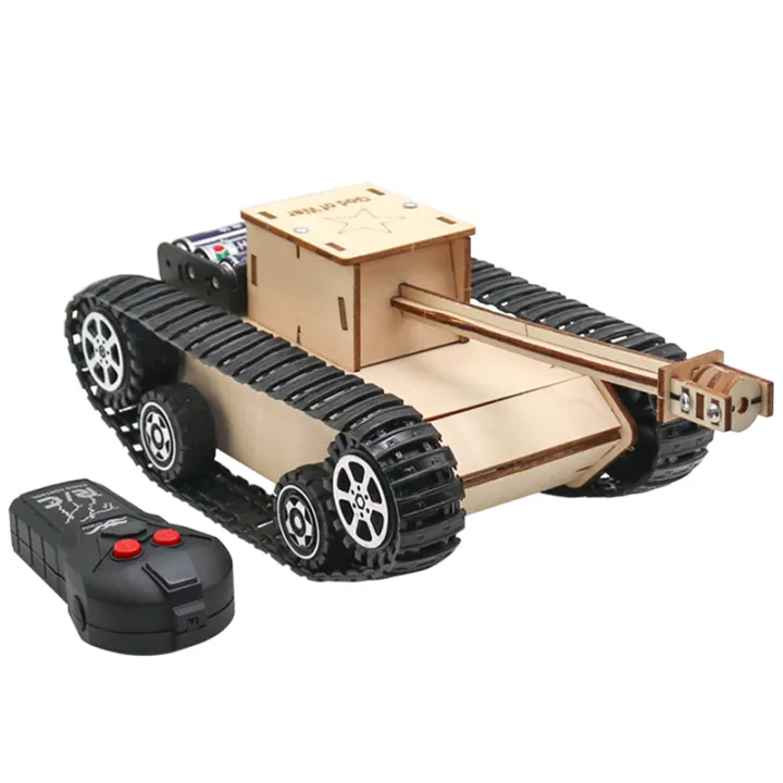 DIY Wooden Kids Science Experiment Kits-Remote Control Off Road Tracked ...