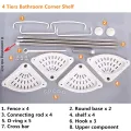 4 Layer Bathroom Multi Corner Shelf High Durable Kitchen / Bathroom Corner Shelf – Stainless and Height ExtendableBathroom Multi Corner Shelf High Durable 4 Layer Kitchen / Bathroom Corner Shelf – Stainless and Height Extendable. 