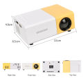 YG300 Pro LED Mini Projector 1080P Full HD Supported HD/M USB AV TF PS4 Portable Home Media Player. 