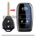 Modified car key shall smart key 2 Buttons/  Folding Smart  Key Fob   For  Prado Land Cruiser. 