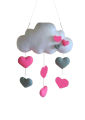 Hand made Cot Mobile Hanging Rotating Toys, New Born Baby Gift, Toddler Room Decor. 