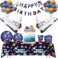 Solar System Outer Space Theme Kids Birthday Party Table Decorations Accessorie Space Shuttle Astronaut Galaxy Planet Balloons. 