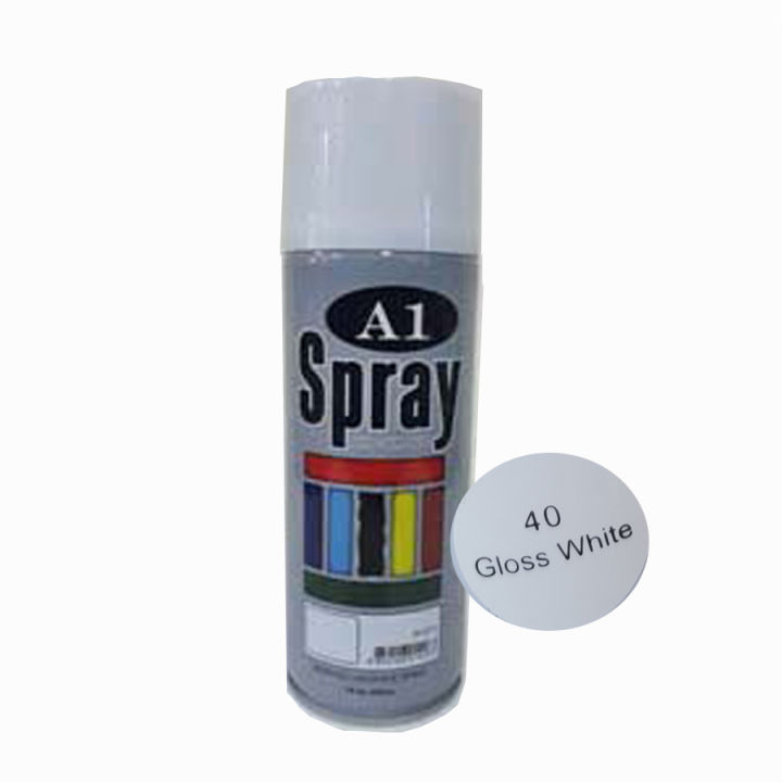 A1 SPRAY PAINT 400ML, GLOSS WHITE