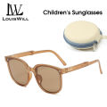 LouisWill Children's Sunglasses Foldable Sunglasses Boys and Girls Glasses UV400 Protection Kids Fashion Sunglasses Parent-child Sunglasses With Glasses Case. 
