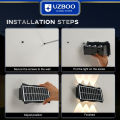 UZBOO Solar Outdoor Lighting Wall Shadow Light Solar Outdoor Waterproof Lamp Up And Down Dual Color Luminescent High Brightness Wall Spotlights Door Signs And Wall Lights. 