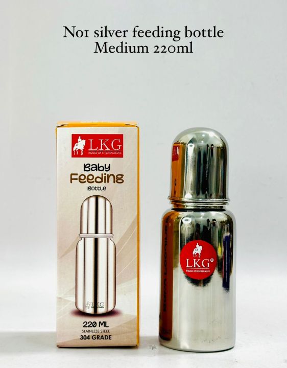 No.%201%20Silver%20Feeding%20Bottle%20-%20Available%20in%20150ml,%20220ml,%20and%20300ml%20Sizes,%20Premium%20Quality%20Baby%20Bottle%20for%20Safe%20and%20Comfortable%20Feeding%20-%20Image%202