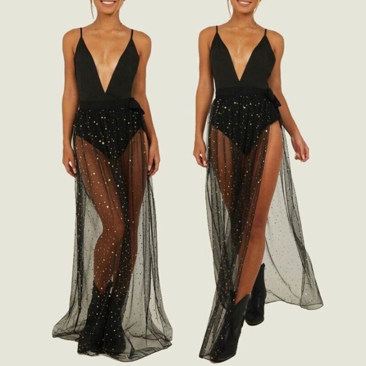 Women%20Wrap%20Chiffon%20Skirt%20Summer%20Holiday%20Mesh%20Skirts%20Beach%20Mesh%20Fashion%20Black%20Mesh%20Skirts%20-%20Image%206
