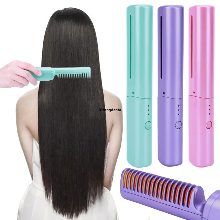 NEW Hairstyle is designed for rechargeable USB hot comb mini heated ...