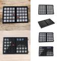 Diamond Gemstone Display Tray Multigrid Showcase Portable for Store Show white 70 grid. 