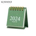 Desk Calendar 2024 2024 Mini Desk Calendar Simple Style Spiral Coil Planner for Events Logs Decor Office School Supplies Creative Coil Design Calendar. 