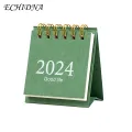 Desk Calendar 2024 2024 Mini Desk Calendar Simple Style Spiral Coil Planner for Events Logs Decor Office School Supplies Creative Coil Design Calendar. 
