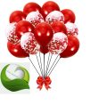 100 pcs Set Red Balloons And Red Confetti Balloons 10 inch Premium Latex Balloons  - Red Party Decorations Wedding Birthday anniversary Decoration fun. 