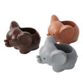 Elephant Shape Silicone Flower Pot Mold for DIY Cactus Succulent Planter molds Gypsum Clay Mould 3D. 