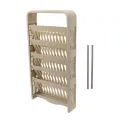 Deskside Bookshelf 5 Tier Book Rack Large Compact Sturdy Storage Bookshelf. 