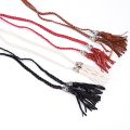 Boho Thin Waist Rope Belt Women Simple PU Leather Tassel Braided Self-Tie Belt 135cm-175cm. 
