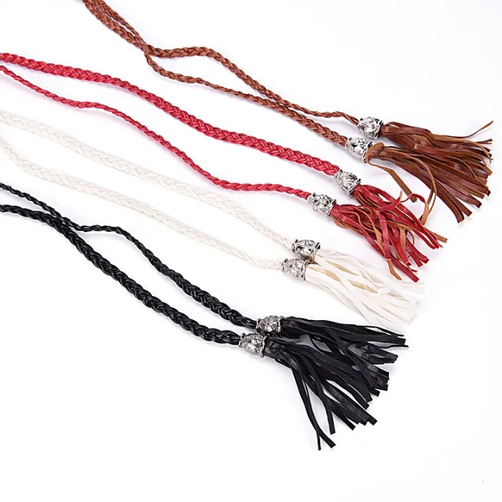 Boho%20Thin%20Waist%20Rope%20Belt%20Women%20Simple%20PU%20Leather%20Tassel%20Braided%20Self-Tie%20Belt%20135cm-175cm%20-%20Image%205