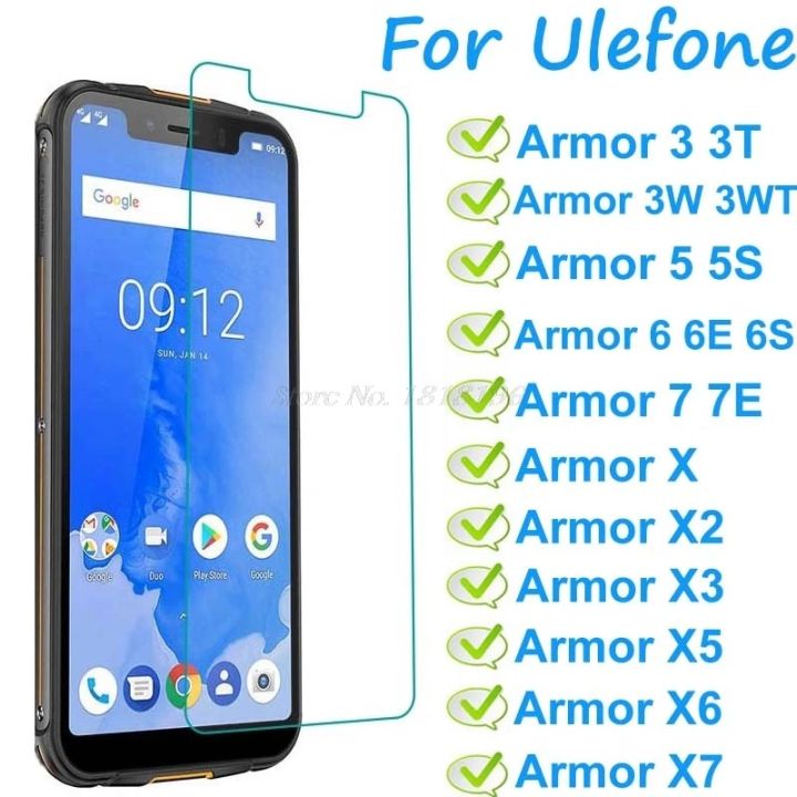 Tempered Glass For Ulefone Armor 3 5 7 X X2 X3 X5 X6 X7 Pro Screen Protector Explosion Proof Front Phone Film Protector Glass