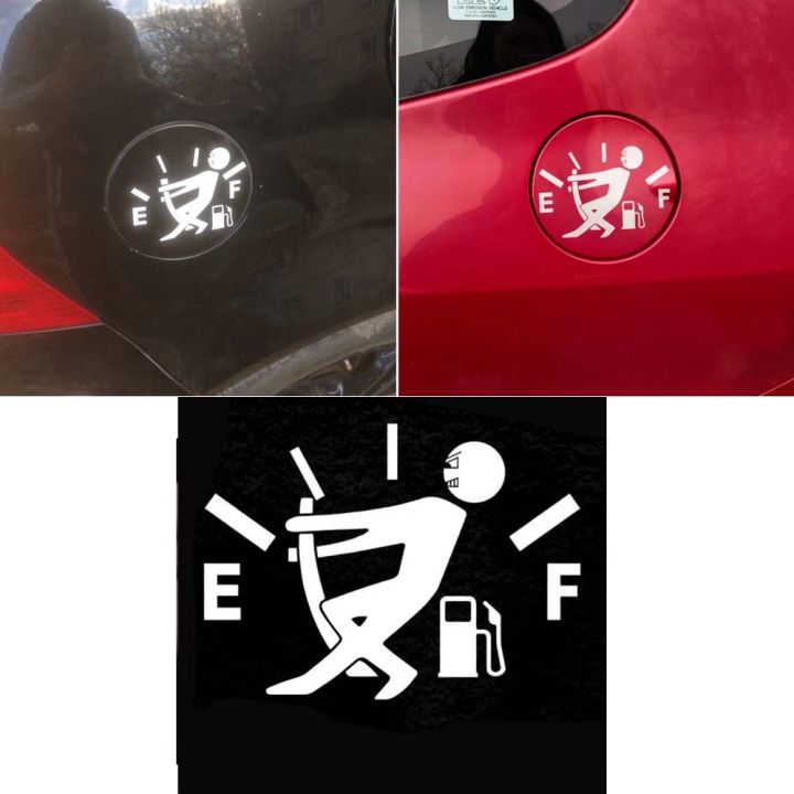 Car Stickers 12.7CM*9.2CM High Gas Consumption Decal Fuel Gage Empty Stickers Funny