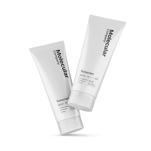 Molecular Company 5% Niacinamide 3% Urea 1% Panthenol Moisturizing Gel Sunscreen ,Spf 50+ Pa++++ |For Oily, Dry, Sensitive, Combination, Dull, Acne Prone Skin| 50 G