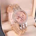 Geneva Rose Gold Watch Women Luxury Brand. 