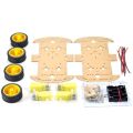 4WD 4 Wheel Robotic Smart Car Chassis Kit Arduino Obstacle Avoiding Robot Car. 