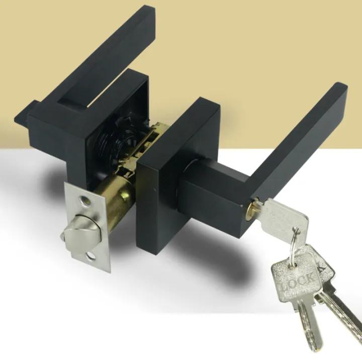Door%20Handle%20Door%20Handle%20Lock%20Square%20Channel%20Privacy%20Mask%20Interior%20Bedroom%20Room%20Bathroom%20Three%20Bar%20Spherical%20Lock%20Black%20-%20Image%203
