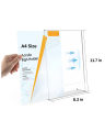 Acrylic Sign Holder / Clear Acrylic Leaflet Display Stand / Plastic Sign Holders / Plastic Brochure Holders / Paper Display Sign Holders / Signage Display Stand / A4 Sign Holder / A5 Sign Holder 1pc. 