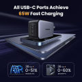 【3C Ports】UGREEN 65W GaN 3-Port Type C Android Charger Adapter Fast Charger for SAMSUNG S24 Ultra S23 S22 ultra  xiaomi 12T  iPhone 16 15 pro max 14 pro max13 pro 12 pro max Samsung Tab S7 Lenovo ASUS Laptop Fast Charger. 