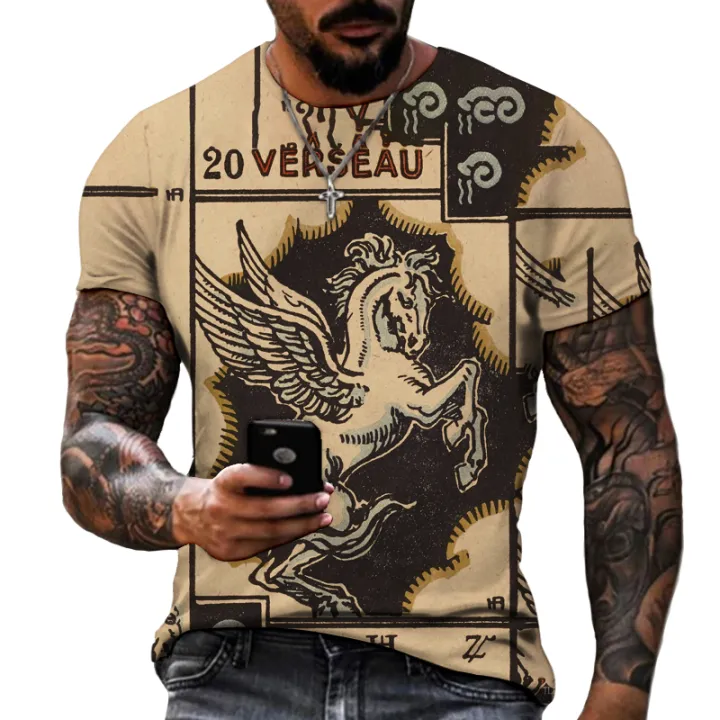 Ancient%20Greek%20Mythical%20Animal%20Theme%20Men's%20T-shirt%20Antique%203D%20Printing%20Pattern%20High-quality%20Lycra%20Polyester%20Obese%20Physique%20S-5XL%20-%20Image%203
