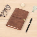 Travel Journal Notebook Vintage Retro Handmade Leather Lined Journal Refillable Note Book for Taking Notes. 