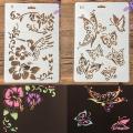2Pcs/Lot 27cm Hummingbird Butterfly DIY Craft Layering Stencils Painting Scrapbooking Stamping Embossing Album Paper Template. 